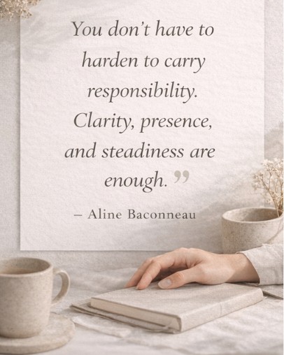 A woman leader in a quiet moment of reflection
